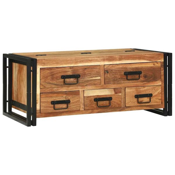 vidaXL Konferenčný stolík Hnedá 90 x 50 x 38 cm akáciový masív