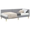 vidaXL Rohov&yacute; r&aacute;m postele s matracom 2 ks Svetlosiv&aacute; 90 x 200 cm l&aacute;tka