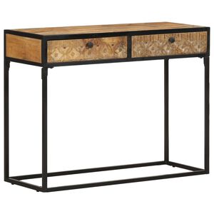 vidaXL Konzolov&yacute; stol&iacute;k 100x35x75 cm mangovn&iacute;kov&yacute; mas&iacute;v