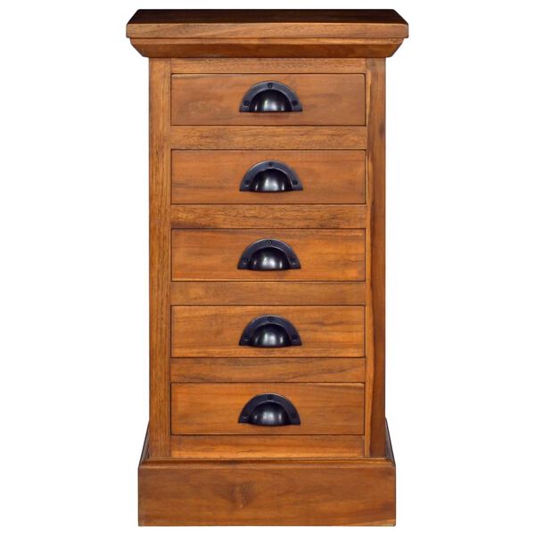 vidaXL Skrinka s 5 zásuvkami 35x30x60 cm masívne teakové drevo