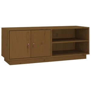 vidaXL TV skrinka medovo-hned&aacute; 105x34x40 cm mas&iacute;vna borovica