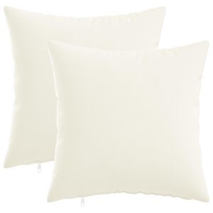 vidaXL Poťah na podložku 2 ks HEERLEN Biela 30 x 30 cm L&aacute;tka