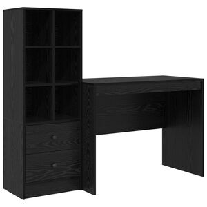 vidaXL St&ocirc;l Čierny dub 145.5 x 50 x 127 cm 2 ks