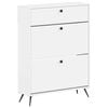 vidaXL Skriňa na top&aacute;nky BREDA 78 x 24 x 103 cm Kompozitn&eacute; drevo Biela