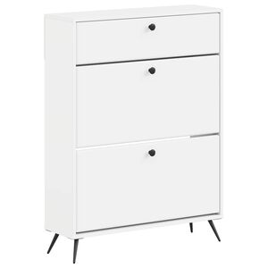 vidaXL Skriňa na top&aacute;nky BREDA 78 x 24 x 103 cm Kompozitn&eacute; drevo Biela