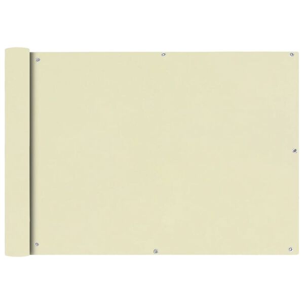 vidaXL Balkónová markíza z oxfordskej látky, 75x400 cm, krémová