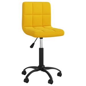 vidaXL Otočn&aacute; kancel&aacute;rska stolička horčicovo-žlt&aacute; zamatov&aacute;