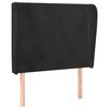 vidaXL Čelo postele so z&aacute;hybmi čierne 93 x 23 x 118/128 cm zamat