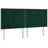 vidaXL Čelo postele so z&aacute;hybmi tmavosiv&eacute; 183x16x118/128 cm zamat