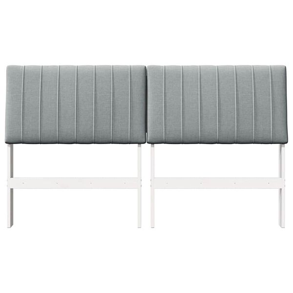 vidaXL Čal&uacute;nen&eacute; čelo postele Svetlosiv&aacute; 150 cm