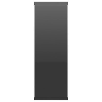vidaXL Nástenné police, lesklé čierne 104x20x58,5 cm, kompozitné drevo