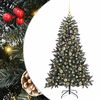 vidaXL Umel&yacute; vianočn&yacute; stromček Zelen&aacute; 150 cm PVC, plast a oceľ