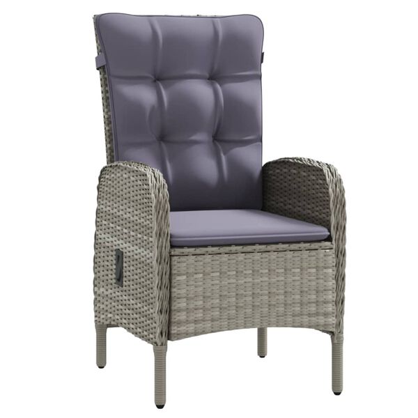 vidaXL 3-dielna z&aacute;hradn&aacute; jed&aacute;lensk&aacute; s&uacute;prava so sed&aacute;kmi siv&aacute; a čierna