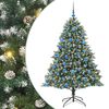 vidaXL Umel&yacute; vianočn&yacute; stromček Zelen&aacute; 180 cm PVC, plast a oceľ