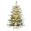 vidaXL Umel&yacute; v&yacute;klopn&yacute; vianočn&yacute; stromček 150 LED a vločky snehu 120 cm