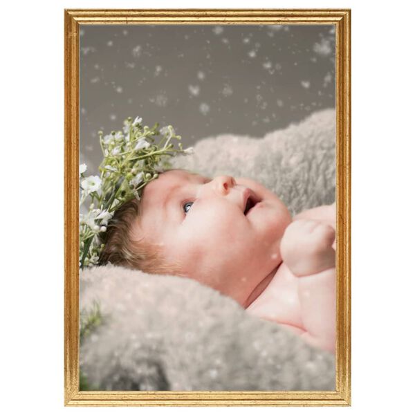 vidaXL Fotor&aacute;miky na st&ocirc;l, kol&aacute;ž 5 ks, zlat&eacute; 15x21 cm, MDF