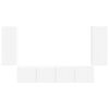 vidaXL Sada n&aacute;stenn&eacute;ho kabinetu na TV 4 pcs Biela Kompozitn&eacute; drevo