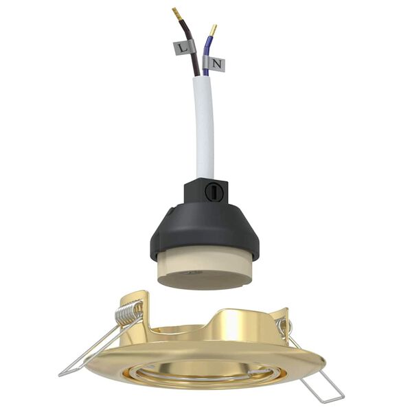 vidaXL Bodov&eacute; svetlo 6 pcs Zlat&aacute; 9 x 9 x 2.5 cm Kov