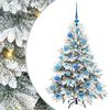 vidaXL Umel&yacute; vianočn&yacute; stromček s 150 LED-i Biela 120 cm PE a PVC