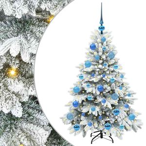 vidaXL Umel&yacute; vianočn&yacute; stromček s 150 LED-i Biela 120 cm PE a PVC