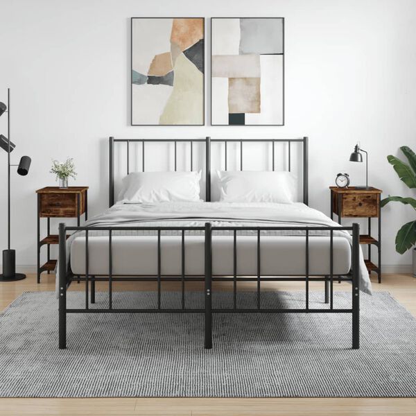 vidaXL Nočn&eacute; stol&iacute;ky 2 ks dymov&yacute; dub 34x36x70 cm kompozitn&eacute; drevo