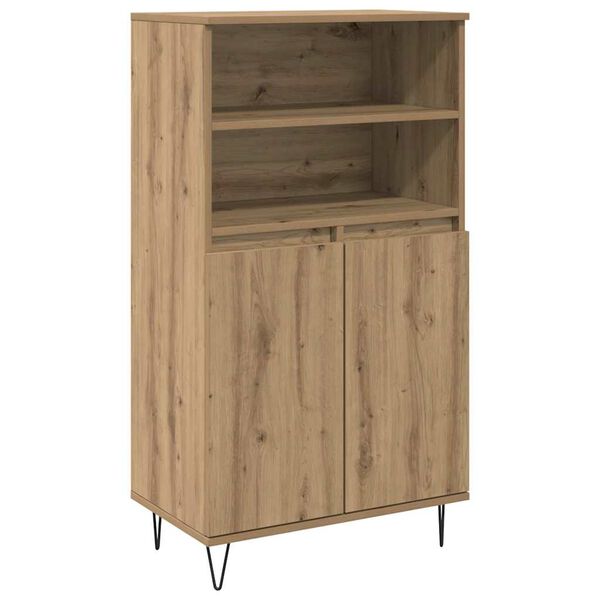vidaXL Highboard Hned&aacute; 60 x 36 x 110 cm Kompozitn&eacute; drevo