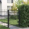 vidaXL Plotov&aacute; br&aacute;na BOXTEL jednokr&iacute;dlov&aacute; s klenut&yacute;m vrchom, oceľ 1x1,2 m, čierna