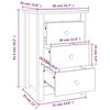 vidaXL Nočné stolíky 2 ks biele 40x35x61,5 cm masívne borovicové drevo