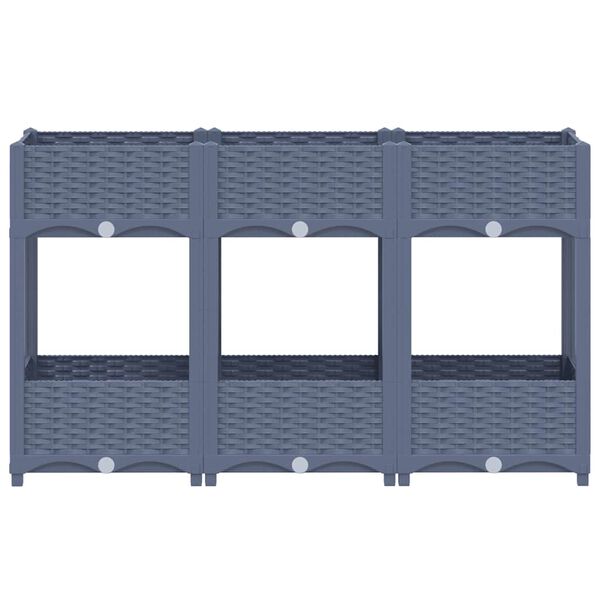 vidaXL Vyvýšený záhon 120x40x71 cm polypropylén