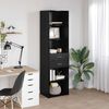 vidaXL Highboard Čierny dub 50 x 42,5 x 185 cm Kompozitn&eacute; drevo
