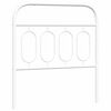 vidaXL Kovov&eacute; n&aacute;hradn&eacute; čelo postele biele 80 cm