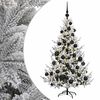 vidaXL Umel&yacute; vianočn&yacute; stromček s vianočn&yacute;mi guľami 120 cm 150 LED