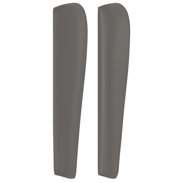 vidaXL Čelo postele so záhybmi sivé 93 x 23 x 118/128 cm umelá koža