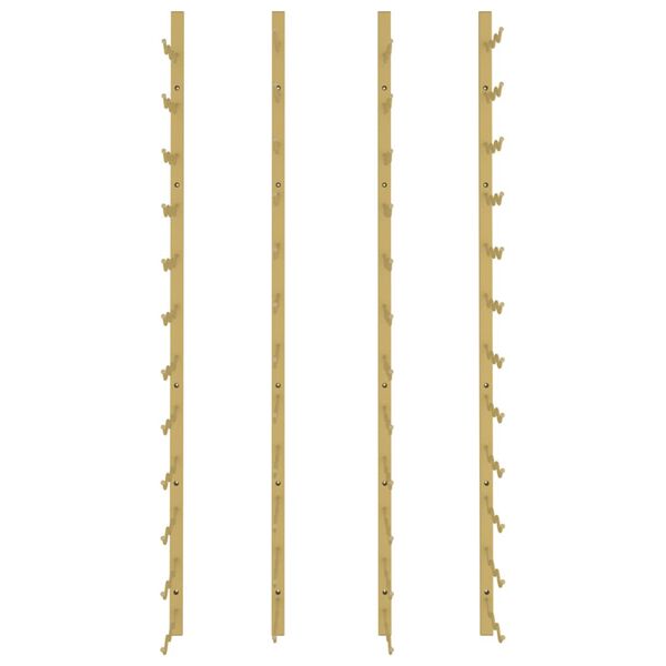 vidaXL Nástenný stojan na víno na 36 fliaš 2 ks zlatý železný