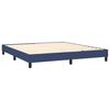 vidaXL Posteľn&yacute; r&aacute;m boxspring s matracom modr&yacute; 160x200 cm l&aacute;tka