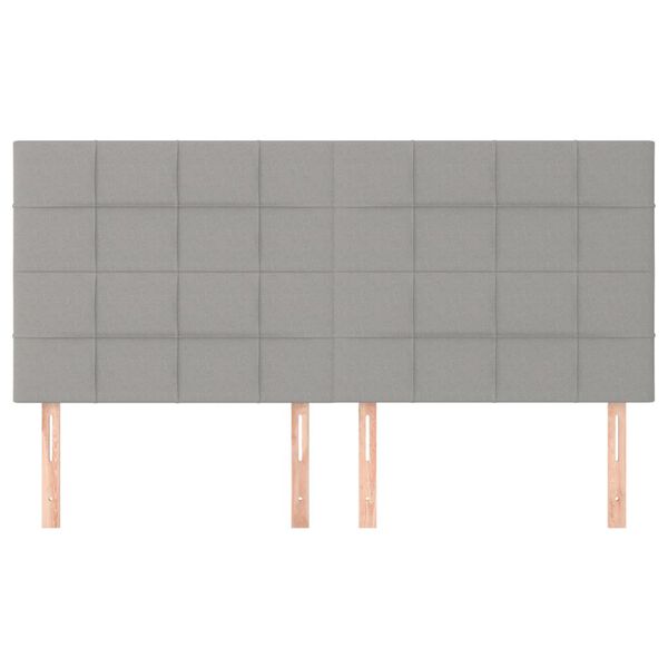 vidaXL Čelo postele svetlosiv&eacute; 180x5x118/128 cm l&aacute;tkov&eacute;