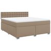 vidaXL Boxspring posteľ s matracom kapuč&iacute;nov&aacute; 180x200 cm umel&aacute; koža