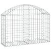 vidaXL Obl&uacute;kov&yacute; gabionov&yacute; k&ocirc;&scaron; 100x30x60/80 cm pozinkovan&eacute; železo