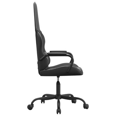 vidaXL Masážna herná stolička sivo-čierna umelá koža