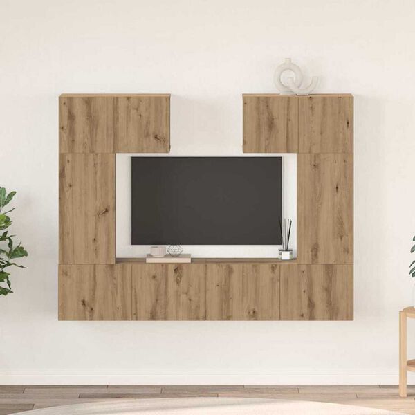 vidaXL Zostava TV skriniek N&aacute;stenn&yacute; 6 pcs dub artisan 80 x 30 x 30 cm