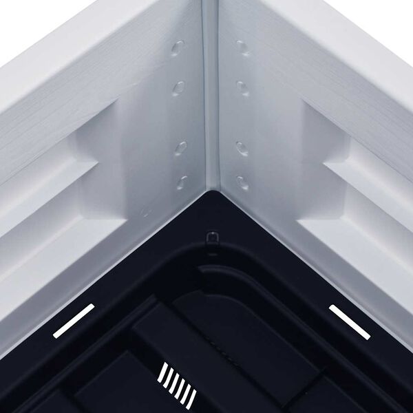 vidaXL Vyv&yacute;&scaron;en&yacute; z&aacute;hradn&yacute; z&aacute;hon PP biely 43x43x35 cm