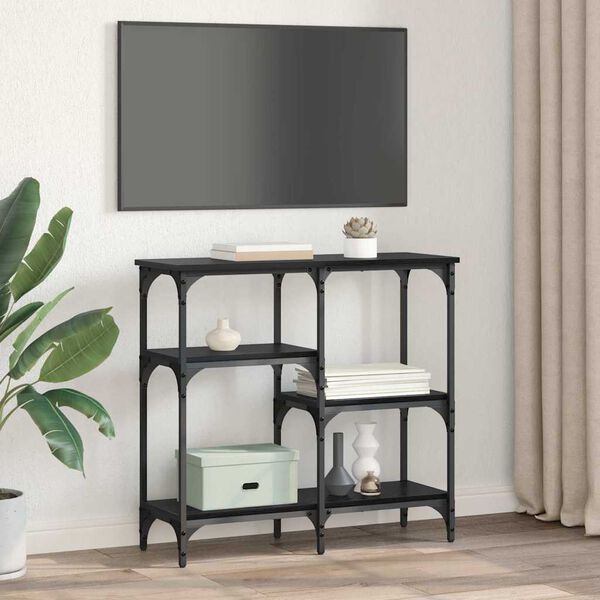 vidaXL Konzolov&yacute; st&ocirc;l Čierny dub 80 x 29 x 75 cm Kompozitn&eacute; drevo