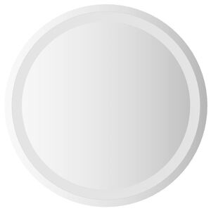 vidaXL Zrkadlo do k&uacute;peľne s LED Priehľadn&aacute; &Oslash; 50 cm tvrden&eacute; sklo