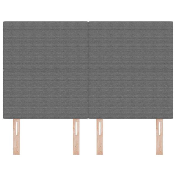 vidaXL Zadn&eacute; čelo s čelnou doskou Svetlosiv&aacute; 144 cm Umel&aacute; koža