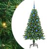 vidaXL Umel&yacute; vianočn&yacute; stromček Zelen&aacute; 150 cm PVC a Oceľ a Plast