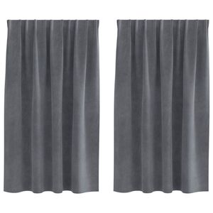 vidaXL Zatemňovacie z&aacute;vesy 2 ks Svetlosiv&aacute; 140 x 140 cm Zamat