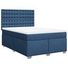 vidaXL Posteľný rám boxspring s matracom modrý 160x200 cm látka