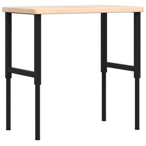 vidaXL Pracovn&yacute; st&ocirc;l 100x60x(73-99,5) cm dubov&yacute; mas&iacute;v obdĺžnikov&yacute;