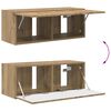 vidaXL Sada n&aacute;stenn&eacute;ho kabinetu na TV N&aacute;stenn&yacute; 4 pcs Remeseln&yacute; dub