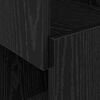 vidaXL Rohov&aacute; skrinka Čierny dub 25,5x25x102cm Kompozitn&eacute; drevo